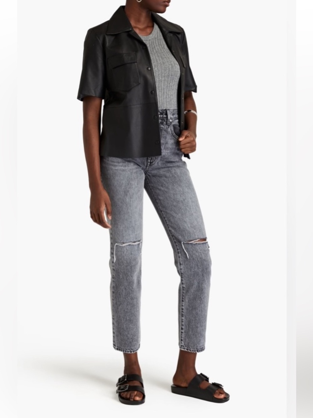SLVRLAKE Sierra Midnight Rider High-Rise Straight Jean Size 25